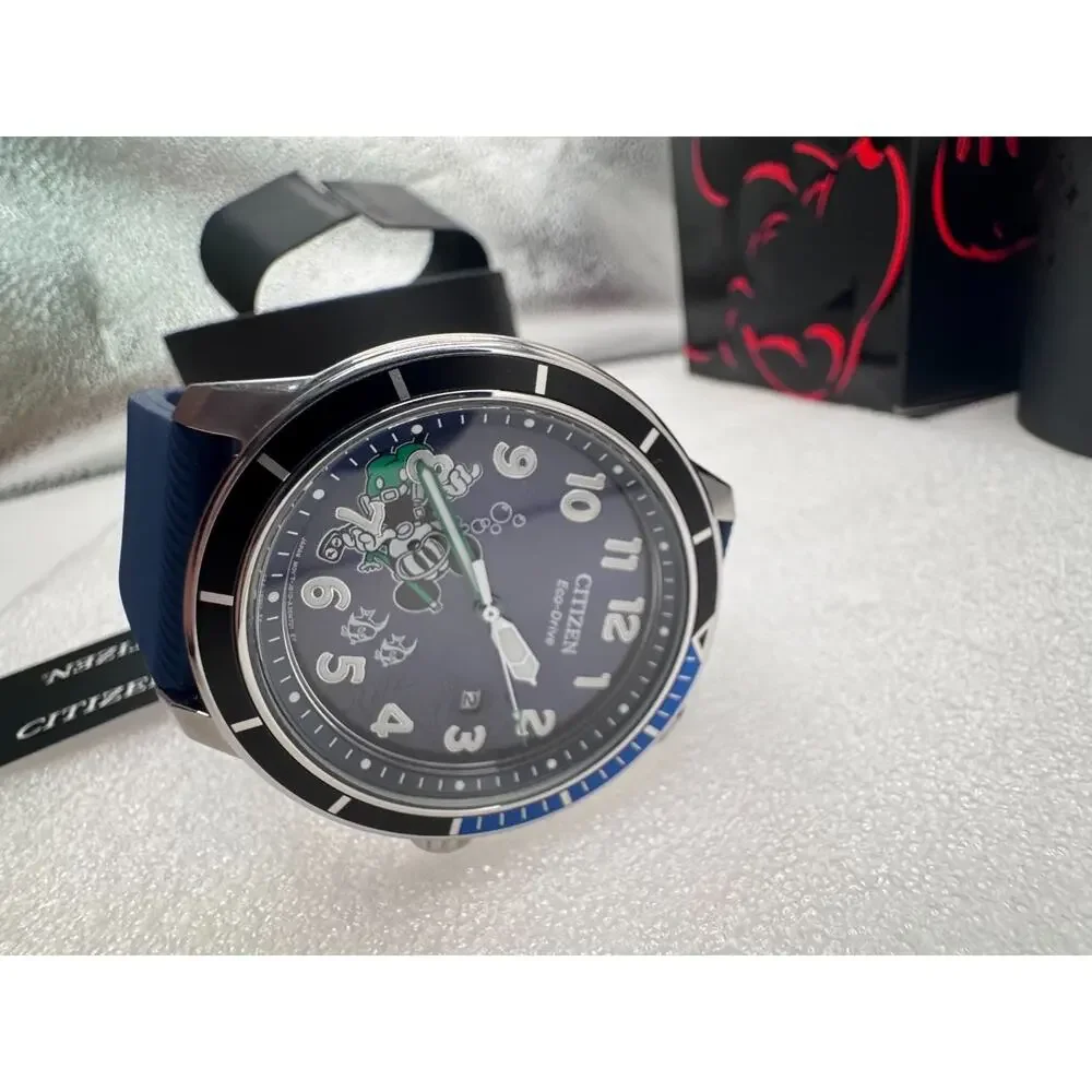 Citizen AW1529-81W Disney Mickey Mouse Eco-Drive Blue Dial Stainless Men's Watch